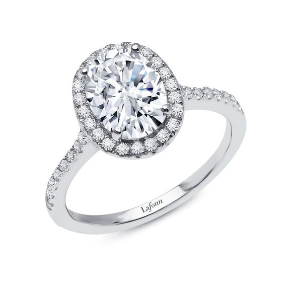 Lafonn Jewelry - Lafonn Sterling Silver 2.26ctw Halo Engagement Ring, Size 5